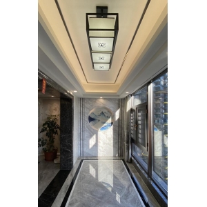 高端大氣文化墻 新中式風，超大玄關(guān)通透，這個家給我滿滿的儀式感