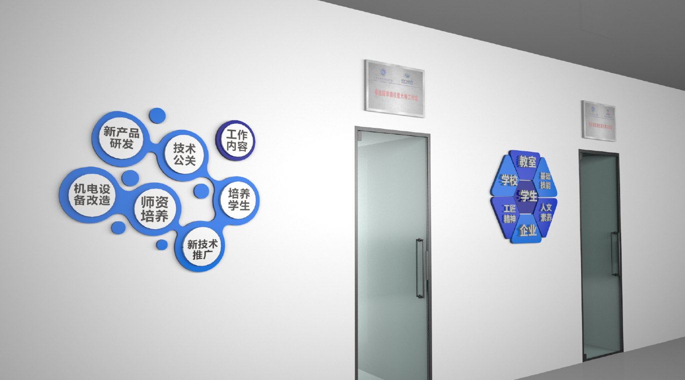 云南機電學(xué)院技能大師文化墻制作(圖2)